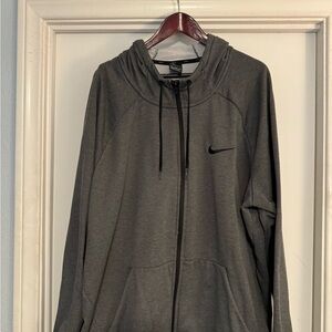 Nike Gray Dry-Fit Zip-Up Hoodie